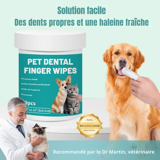 Lingettes Dentaires Douces pour Chiens et Chats™